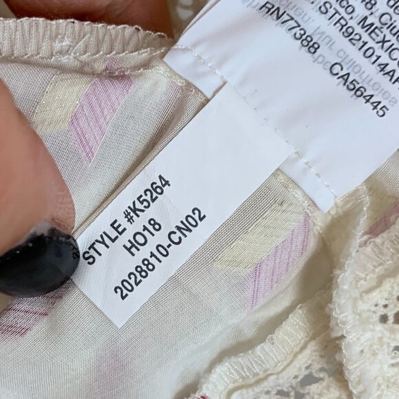 J. Crew Point Sur Cream Colored Popover Metallic Clip Dot Size Small - Picture 9 of 11